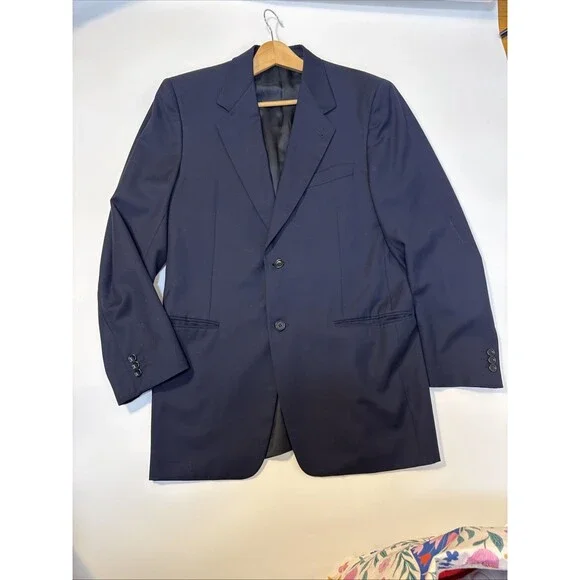 CANALI PROPOSTA Mens 42L Navy Wool Italy Blazer Sport Coat Suit Jacket